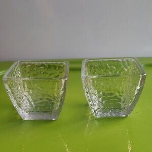 Clear Textured, Heavy Glassware
